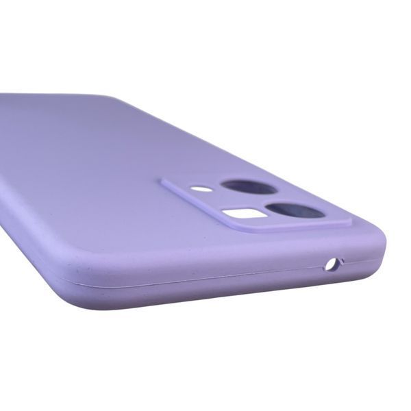 Чохол для Oppo Reno 7 4G силіконовий з мікрофіброю нековзний на оппо рено 7 4г бузковий 0031798 фото