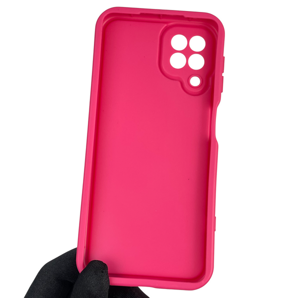 Чохол силіконовий Soft Touch з 3D принтом Майнкрафт для Samsung Galaxy M32 4G (SM-M325F) малиновий (Повний захист камери) 0041197 фото