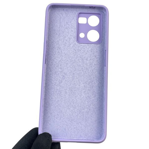 Чохол для Oppo Reno 7 4G силіконовий з мікрофіброю нековзний на оппо рено 7 4г бузковий 0031798 фото