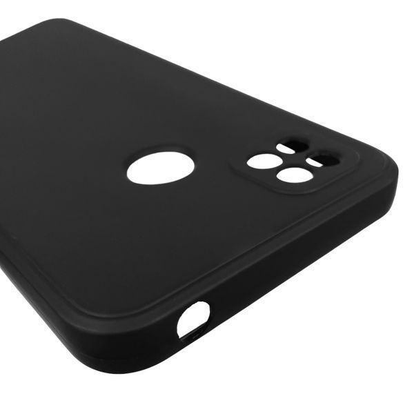 Чехол для Xiaomi Redmi 10A однотонный с квадратными гранями с защитой камеры на сяоми редми 10а чёрный 0001219 фото