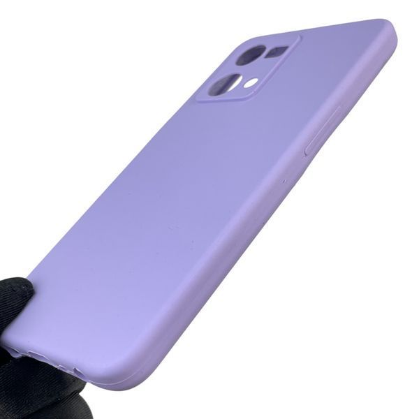 Чохол для Oppo Reno 7 4G силіконовий з мікрофіброю нековзний на оппо рено 7 4г бузковий 0031798 фото