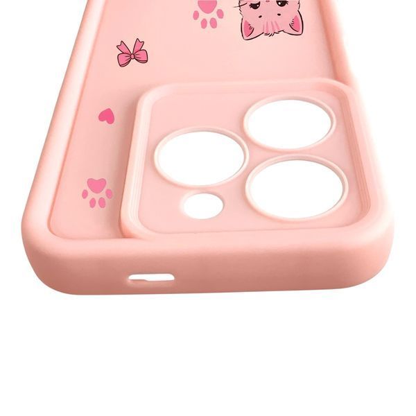 Чохол силіконовий Soft Touch з 3D принтом милі кошенята з лапками для TECNO Spark Go 2024 (BG6) Рожевий (Повний захист камери) 0059611 фото