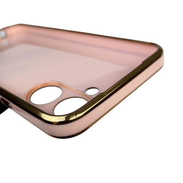 Чехол для Realme C33 с защитой камеры с золотой окантовкой на реалми с33 пудровый gs1 0019638 фото