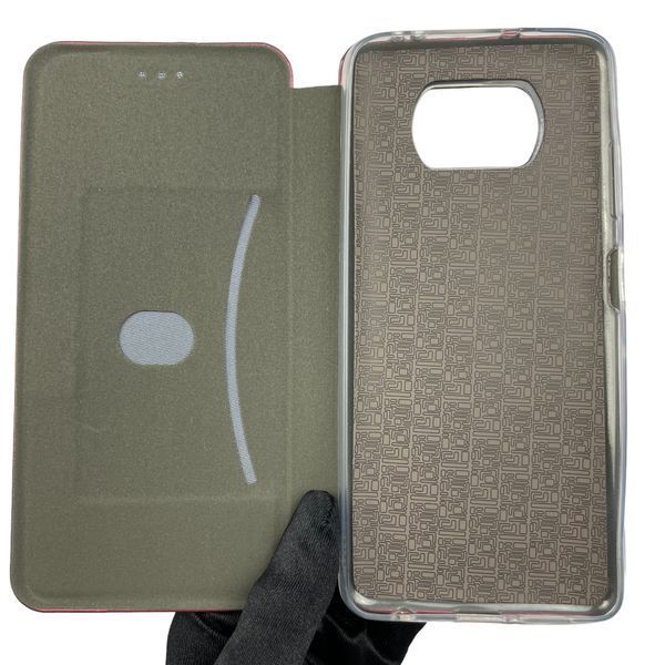 Чохол-книжка для Xiaomi Poco X3 NFC з підставкою на сяомі поко х3 нфс бордова 0002164 фото
