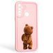 Чехол силиконовый оригинальный Soft Touch с 3D принтом смешного теда мишки для Realme C3 розовый (Полная защита камеры) 0048502 фото 1