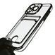 Чохол для Apple iPhone 15 Pro Max із чорною окантовкою з кишенькою для карток на айфон 15 про макс чорний 0013026 фото 3