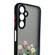 Чехол для телефона Samsung Galaxy A24 (SM-A245F) с 3D принтом полевые цветы с высокими бортами черный 0059282 фото 3