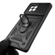 Чехол для Motorola Edge 40 Pro бронированный с кольцом со шторкой на моторола едж 40 про чёрный rg1 0015629 фото 4