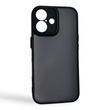 Чохол для iPhone 16 чорний матовий напівпрозорий (бампер, захист камери)