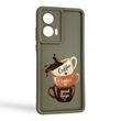 Чехол силиконовый Soft Touch с 3D принтом Чашка кофе для Samsung Galaxy A70 (SM-A705F) коричневый (Полная защита камеры)