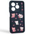 Чехол силиконовый Soft Touch с 3D принтом милые котики с лапками для TECNO Spark Go 2024 (BG6) черный (Полная защита камеры) 0059612 фото