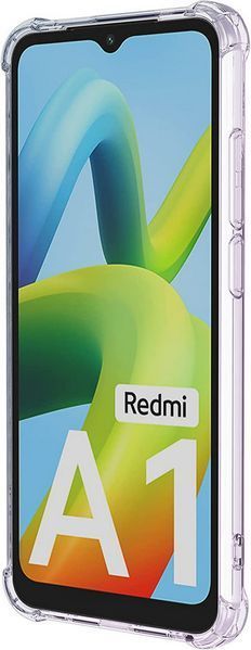 Чехол-накладка для Xiaomi Redmi A1 прозрачная с бронь углами с защитой камеры противоударная (сяоми редми а1) 0061705 фото