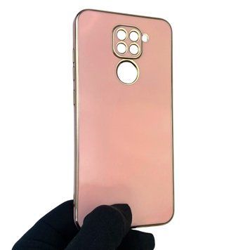 Чехол для Xiaomi Redmi Note 9 с защитой камеры с золотой окантовкой на редми нот 9 пудровый gs1 0020050 фото