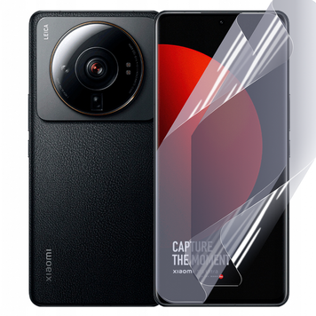 Плёнка гидрогелевая для Xiaomi 12S Ultra глянцевая на Сяоми 12с ультра прозрачная 0011607 фото