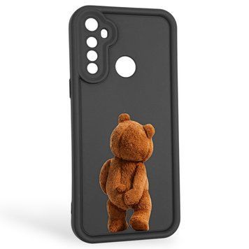 Чохол силіконовий оригінальний Soft Touch з 3D принтом кумедний тед ведмідик для Realme 5 чорний (Повний захист камери) 0048503 фото