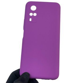 Чехол для Vivo Y31 силиконовый с микрофиброй нескользящий на виво у31 фиолетовый 0032361 фото