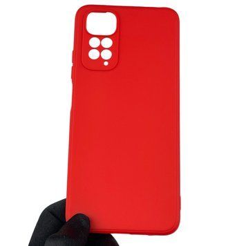 Чохол для Xiaomi Redmi Note 11s з квадратними гранями із захистом камери на сяомі редмі нот 11с червоний 0012799 фото