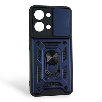 Чехол со шторкой камеры для Xiaomi Poco X8 Pro Max синий (кольцо-подставка, бронированный) 0059824 фото