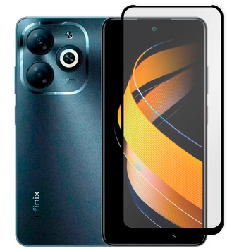 Захисне скло 6D OG для телефона Infinix Hot 30 Play повноекранне протиударне на інфінікс хот 30 плей чорне 0013953 фото