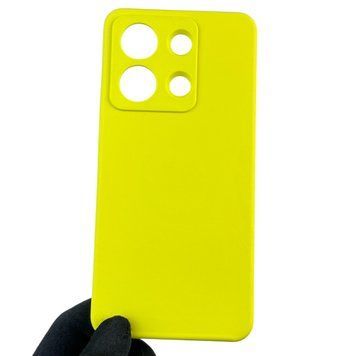 Чохол для Xiaomi Redmi Note 13 4G силіконовий з мікрофіброю нековзний на сяомі редмі нот 13 4г жовтий 0032727 фото