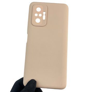 Чехол для Xiaomi Redmi Note 10 Pro 4G силиконовый с микрофиброй на сяоми редми нот 10 про 4г пудровый 0032635 фото