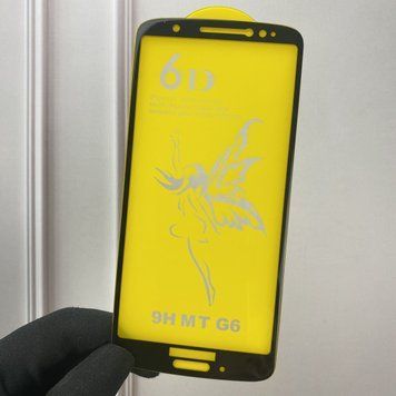 Захисне скло для телефону Motorola Moto G6 протиударне повноекранне на моторола г6 чорне 0000719 фото