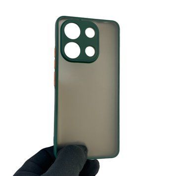 Чохол для телефона Xiaomi Redmi Note 13 4G з високими бортами із захистом камери на сяомі редмі нот 13 4г темно-зелений 0026273 фото