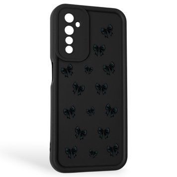 Чехол силиконовый Soft Touch с 3D принтом для Realme 6 черный (Полная защита камеры) 0044409 фото