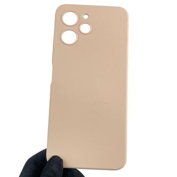 Чехол для Xiaomi Redmi 12 4G силиконовый с микрофиброй нескользящий на сяоми редми 12 4г пудровый 0032575 фото