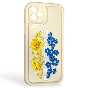 Чохол силіконовий Soft Touch з 3D принтом для Apple iPhone 12 молочний (Повний захист камери) 0041715 фото