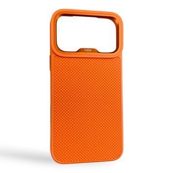 Чохол Kajsa Glamorous Mini Checkered для iPhone 17 Pro Max помаранчевий Orange Plus (MagSafe, металеве кільце камери, преміум) 0062027 фото