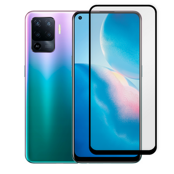 Защитное стекло для телефона OPPO Reno 5 Lite противоударное полноэкранное на оппо рено 5 лайт черное 0038259 фото