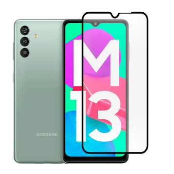 Защитное стекло для телефона Samsung Galaxy M13 4G (SM-M135) противоударное на самсунг м13 4г черное 0038696 фото