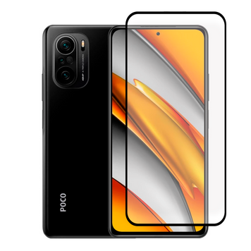 Защитное стекло для телефона Xiaomi Poco F3 противоударное полноэкранное на сяоми поко ф3 черное 0038407 фото