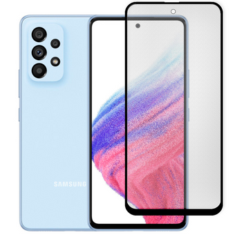 Захисне скло МАТОВЕ для телефона Samsung Galaxy A53 5G (SM-A536E) протиударне повноекранне на самсунг а53 5г чорне 0039236 фото