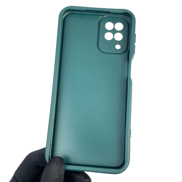 Чехол силиконовый Soft Touch с 3D принтом для Samsung Galaxy M12 (SM-M127F) темно-зеленый (Полная защита камеры) 0040404 фото