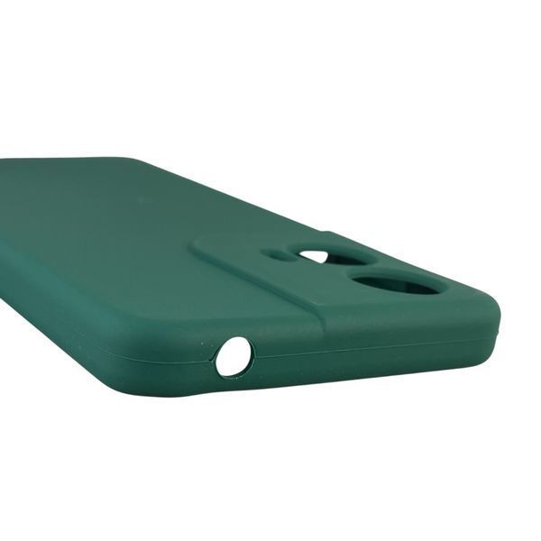 Чехол для Motorola Moto G04s силиконовый с микрофиброй нескользящий на моторола г04с зеленый 0031746 фото