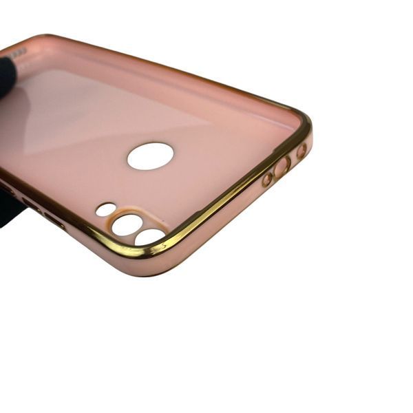 Чехол для Xiaomi Redmi Note 7 с кольцом MagSafe с золотой окантовкой на сяоми редми нот 7 пудровый gs1 0022667 фото