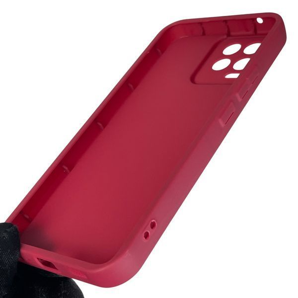 Чохол силіконовий Soft Touch з 3D принтом милий ведмедик для Realme 8 бордовий (Повний захист камери) 0044768 фото