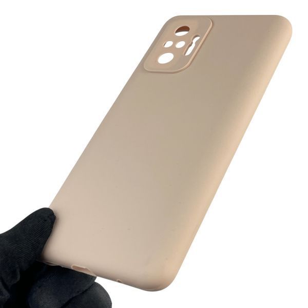 Чехол для Xiaomi Redmi Note 10 Pro 4G силиконовый с микрофиброй на сяоми редми нот 10 про 4г пудровый 0032635 фото