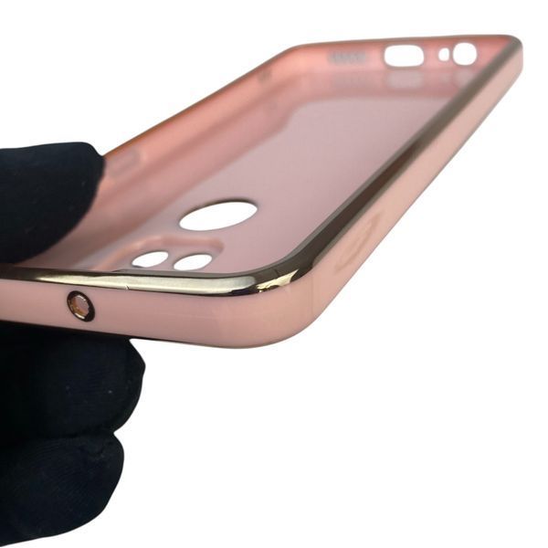 Чехол для Xiaomi Redmi Note 9 с кольцом-подставкой с золотой окантовкой на редми нот 9 пудровый gs1 0020927 фото