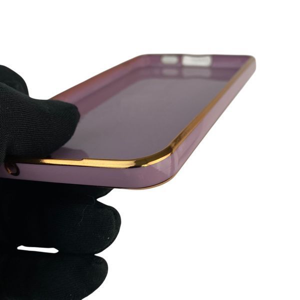 Чехол для Samsung Galaxy S23 Plus SM-S916B с кольцом MagSafe с золотой окантовкой на самсунг с23 + черничный gs1 0021569 фото