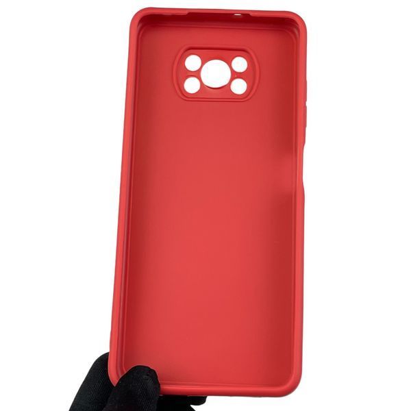 Чохол для Xiaomi POCO X3 PRO з квадратними гранями із захистом камери на сяомі поко х3 про червоний 0012697 фото