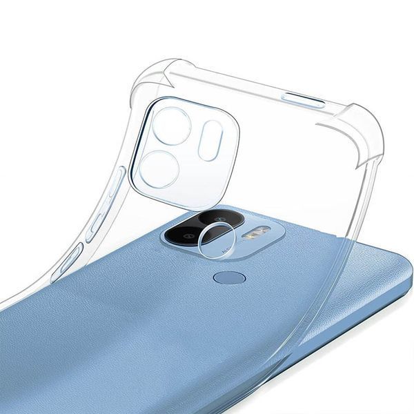 Чехол-накладка для Xiaomi Redmi A1 прозрачная с бронь углами с защитой камеры противоударная (сяоми редми а1) 0061705 фото