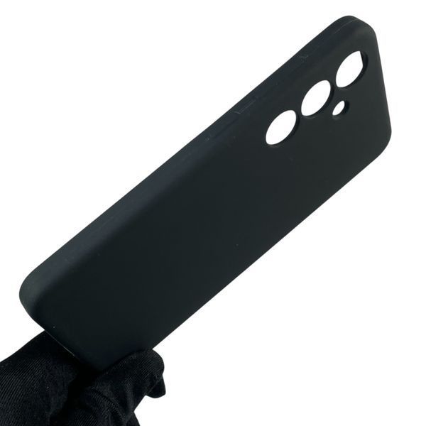 Чехол для Samsung Galaxy S24 (SM-S921B) силиконовый с микрофиброй нескользящий на самсунг с24 черный 0032192 фото