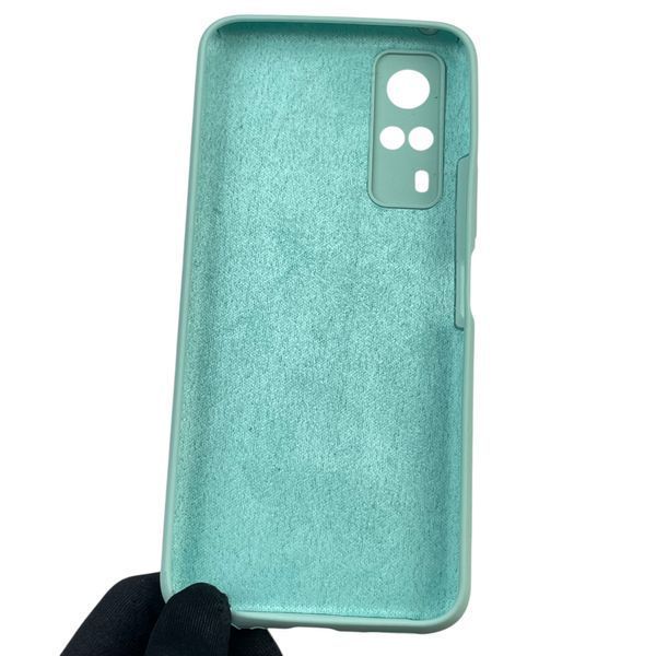 Чохол для Vivo Y53S силіконовий з мікрофіброю нековзний на віво у53с бірюзовий 0032402 фото