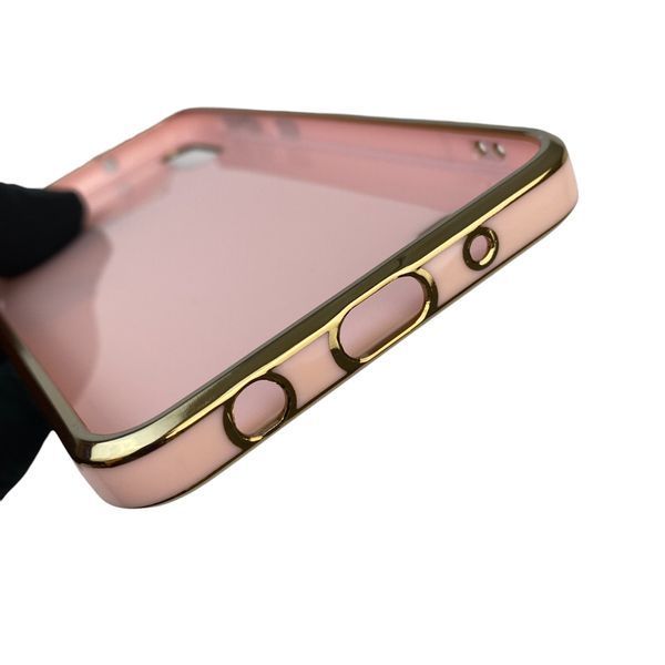 Чехол для Samsung Galaxy M10 SM-M105F с кольцом-подставкой с золотой окантовкой на самсунг м10 пудровый gs1 0020672 фото