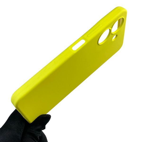 Чехол для Xiaomi POCO C65 силиконовый с микрофиброй нескользящий на сяоми поко с65 желтый 0032462 фото