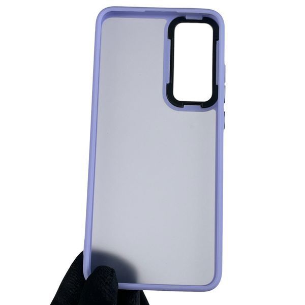 Чехол для OPPO A78 4G противоударный матовый полупрозрачный с высокими бортами на оппо а78 4г сиреневый 0000769 фото