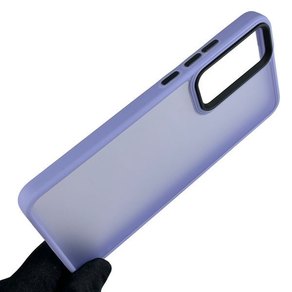 Чехол для OPPO A78 4G противоударный матовый полупрозрачный с высокими бортами на оппо а78 4г сиреневый 0000769 фото